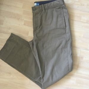 14th & Union Pants Tan Flat Front Casual Sz 32x30